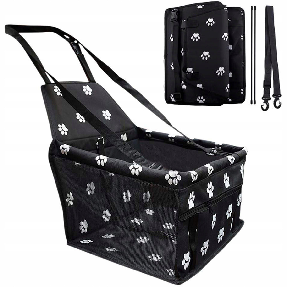 CAR TRANSPORTER FOR CAT DOG SEAT FOR CAR BLACK