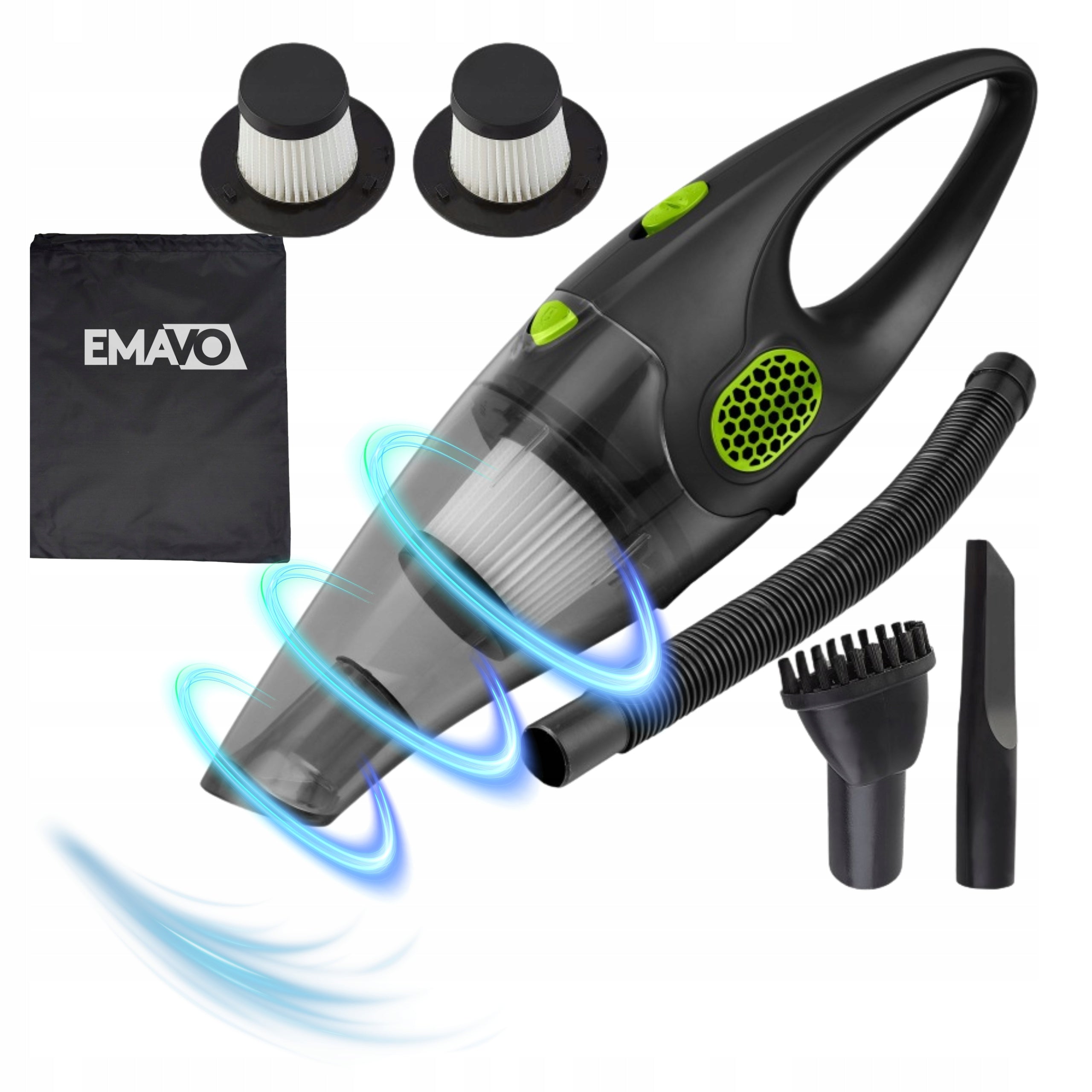 CAR VACUUM CLEANER HANDHELD POWERFUL FOR CAR 2xfilter 100W Power supply 12v POWER