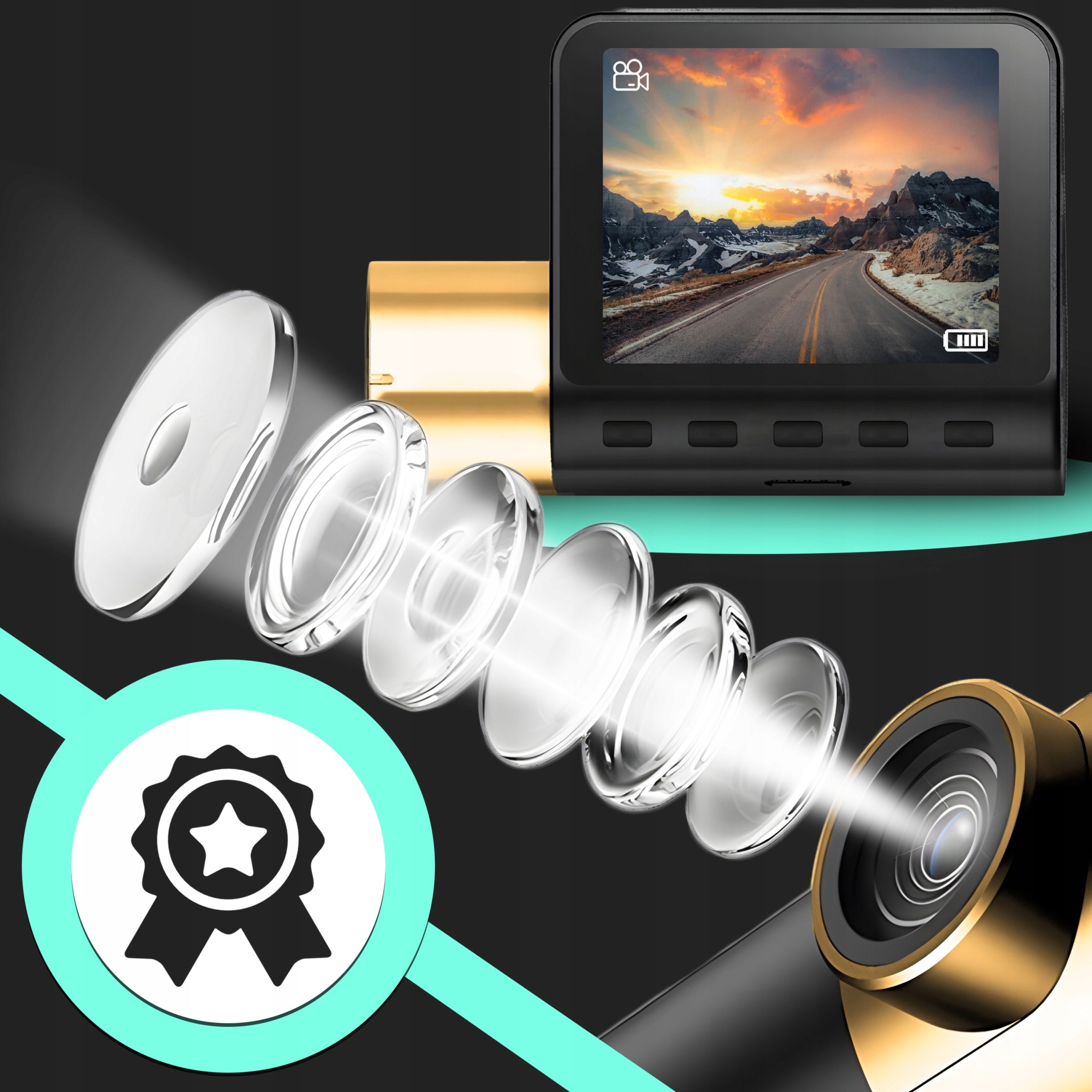 CAR VIDEO RECORDER CAR CAMERA FULL HD MODULE GPS G-SENSOR Recording quality Full HD (1920 x 1080)