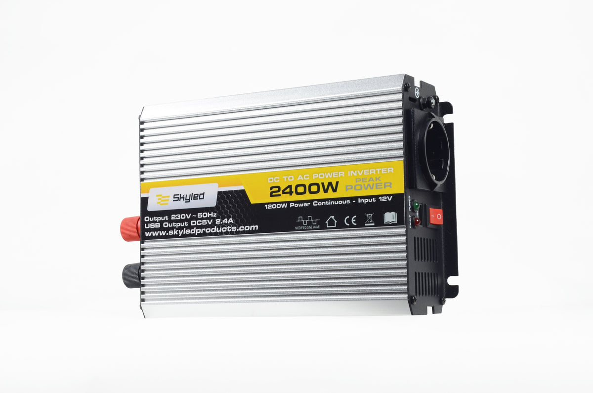 CAR VOLTAGE CONVERTER 2400W (INSTANTANEOUS POWER) INVERTER 12V 230V