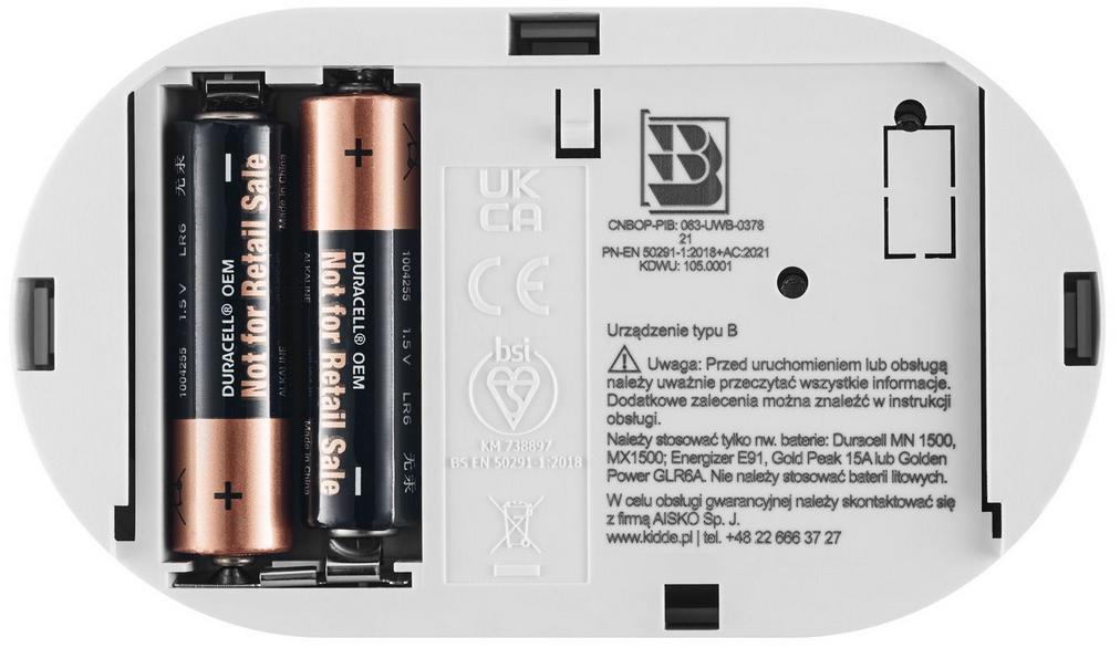 CARBON MONOXIDE SENSOR Kidde K5CO 10 YEARS OPERATION Packaging status original