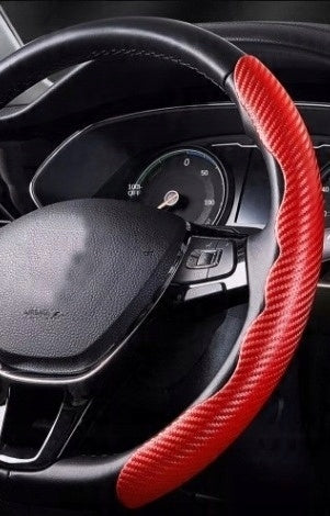CARBON STEERING WHEEL COVER RED GIFT TUNING Customs tariff code 39263000