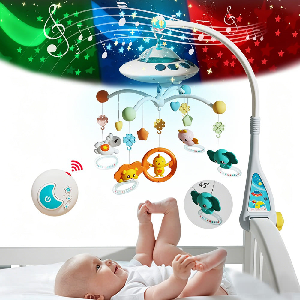 CAROUSEL WITH REMOTE CONTROL FOR CRIB PROJECTOR STARS NIGHT LIGHT FOR BABY Brand no brand