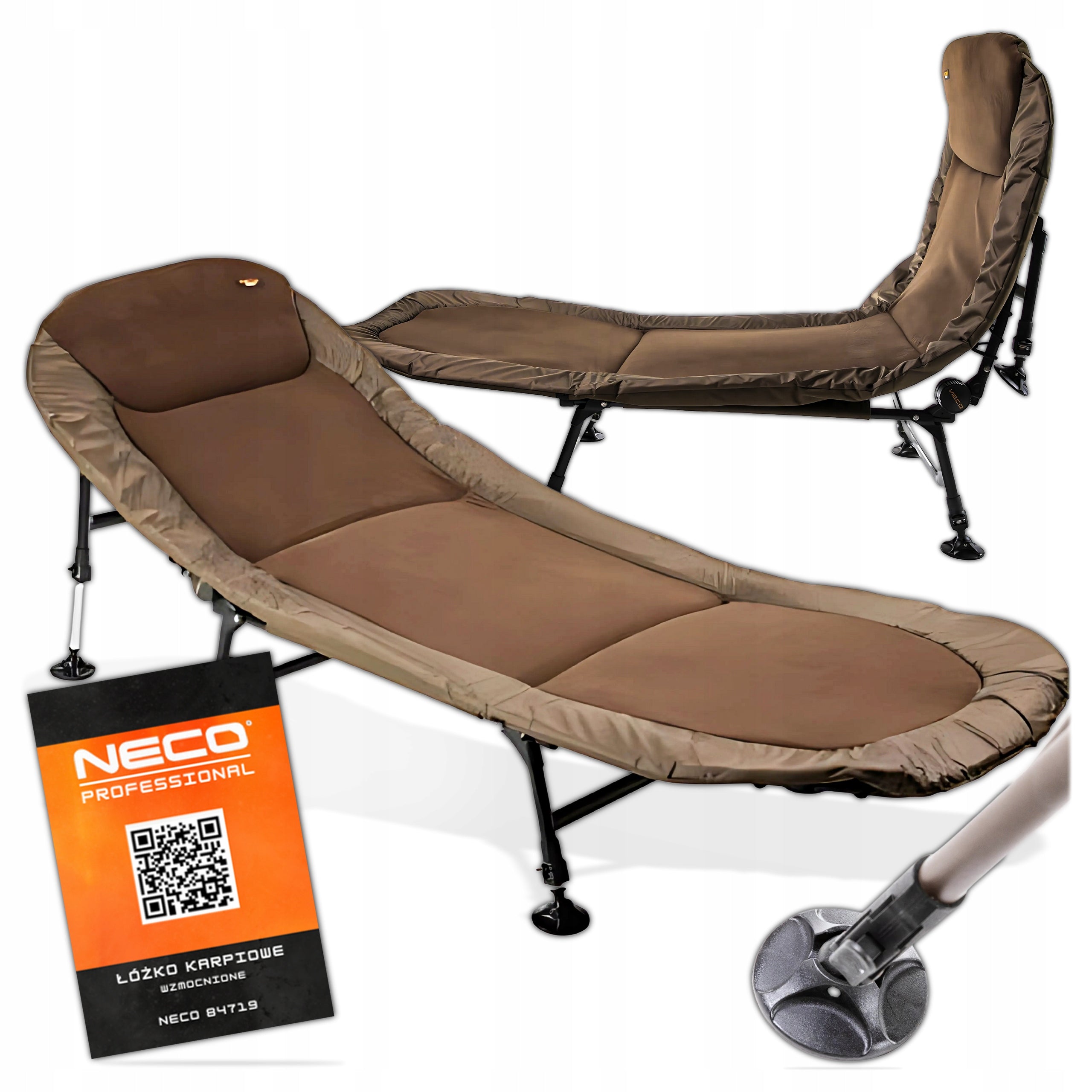 CARP BED NECO - 6 LEGS - 200x74cm