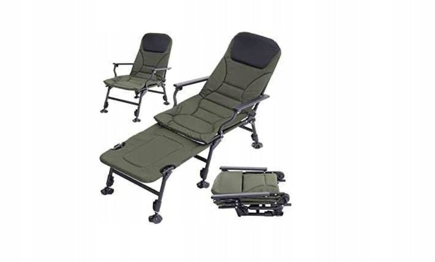 CARP FISHING BED CARP FISHING CHAIR STRONG UP TO 160 kg FOLDING Packaging status original