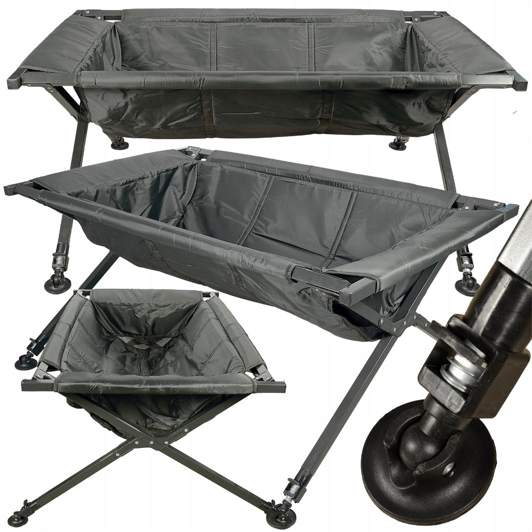 CARP MAT WITH FRAME - CRADLE LARGE SAFE 120x70x50-60 REG LEGS