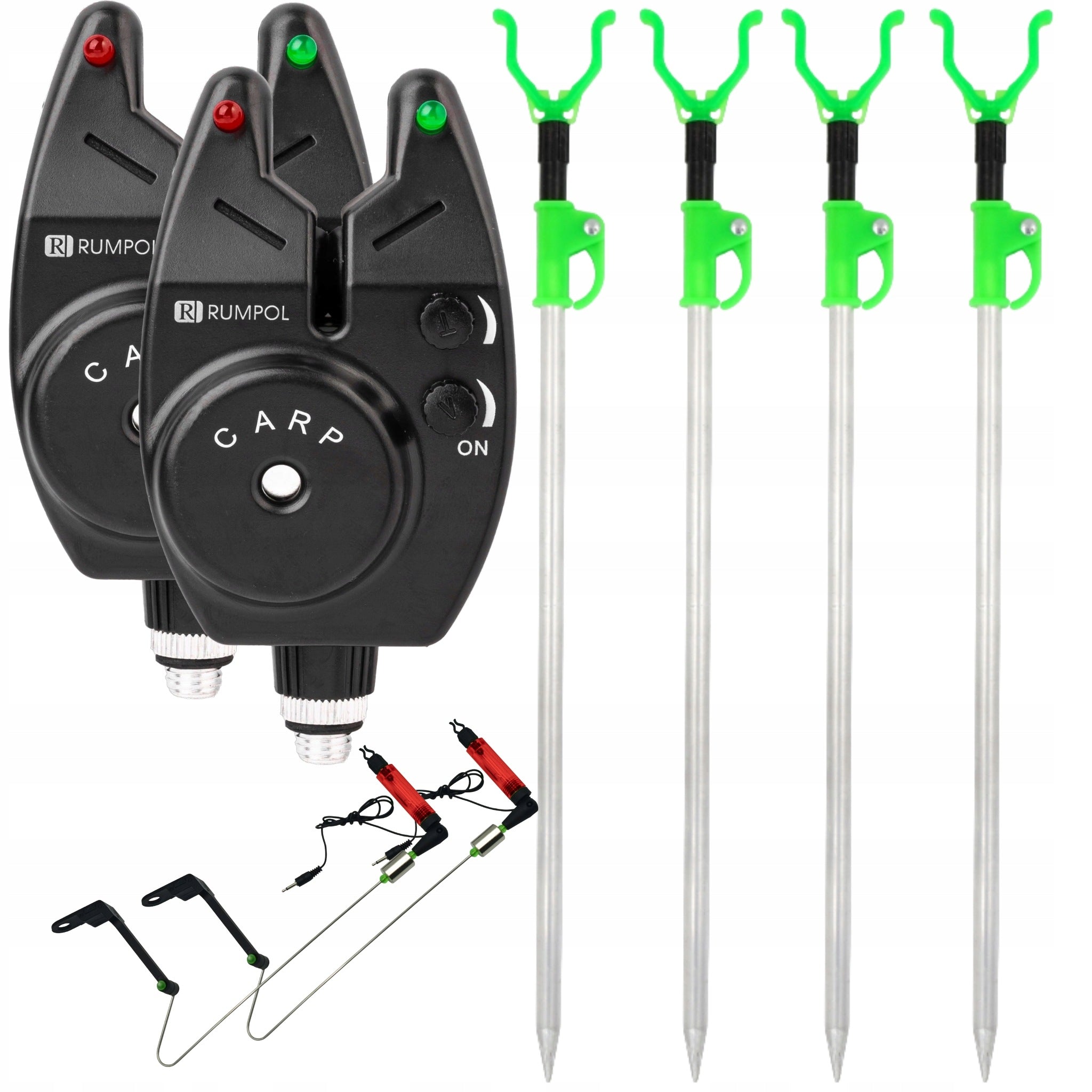 CARP SET 2X RUMPOL BEACON + 2X LED SWINGER + 4X KICKSTAND