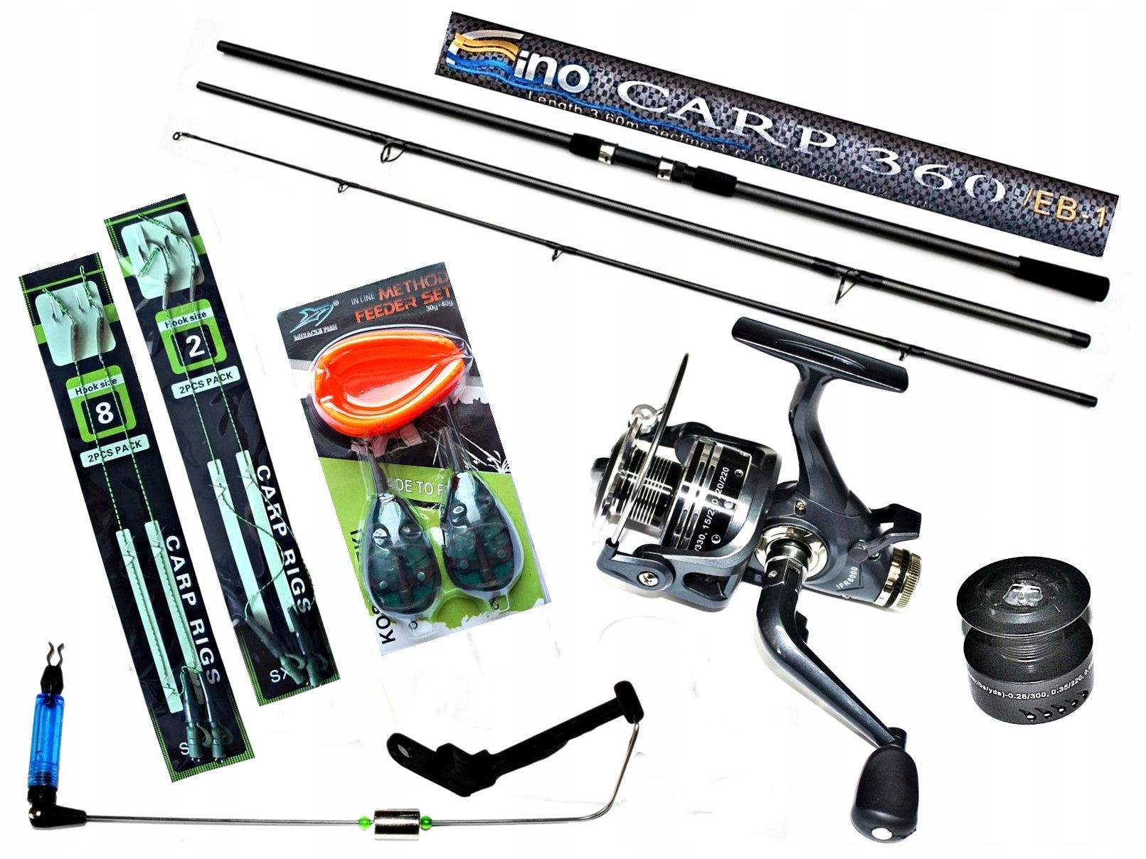 CARP SET 32 - FINO CARP 360cm. + REEL IFR 6000 + ACCESSORIES.