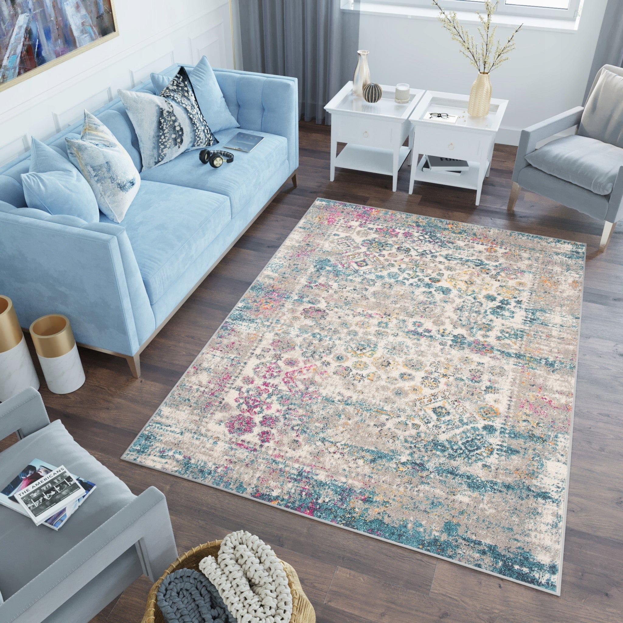 CARPET Azure 120x170 FASHIONABLE MODERN FRIZE s23 Brand Dywany Chemex