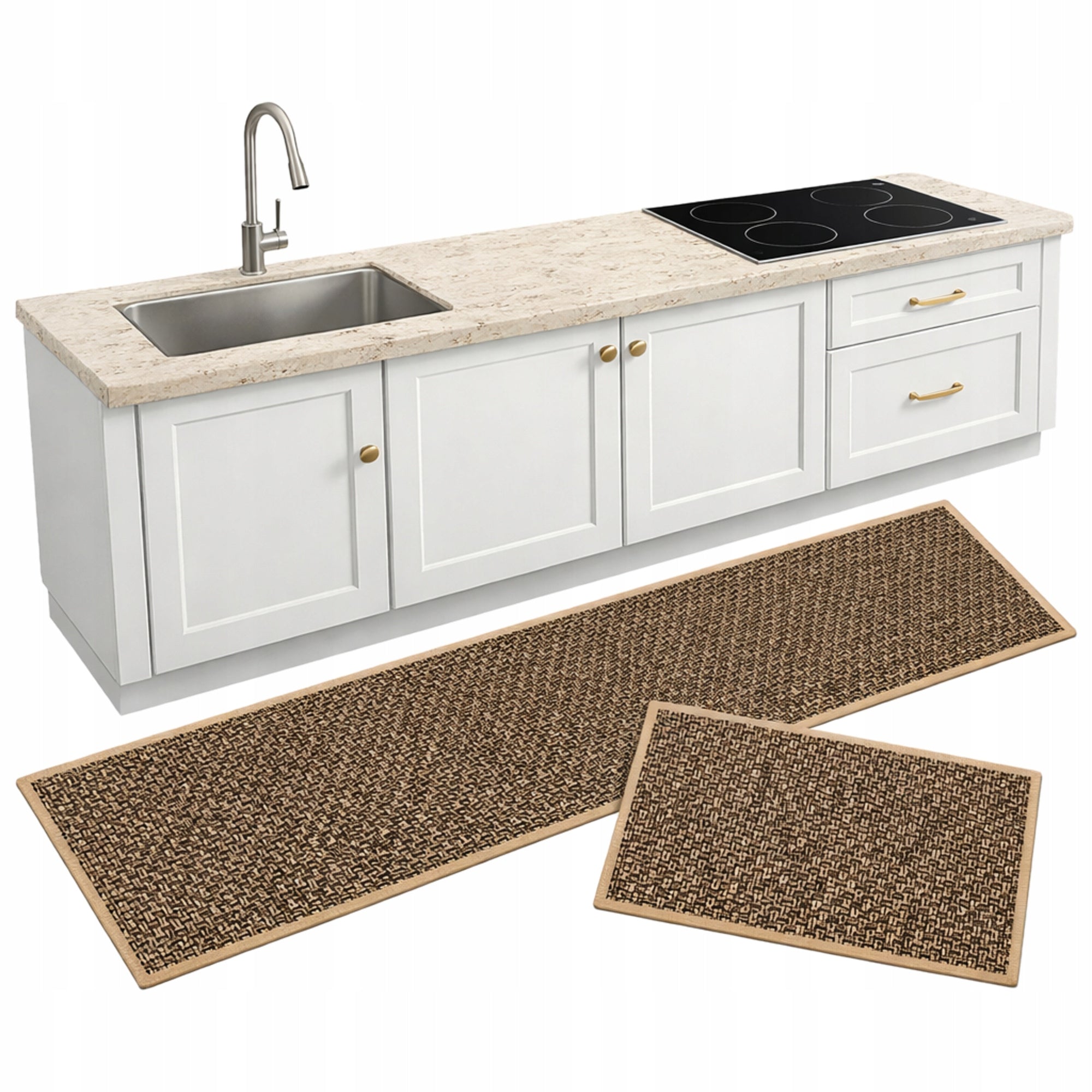 CARPET FOR KITCHEN NON-SLIP SET OF 2 SIDEWALK KITCHEN MAT