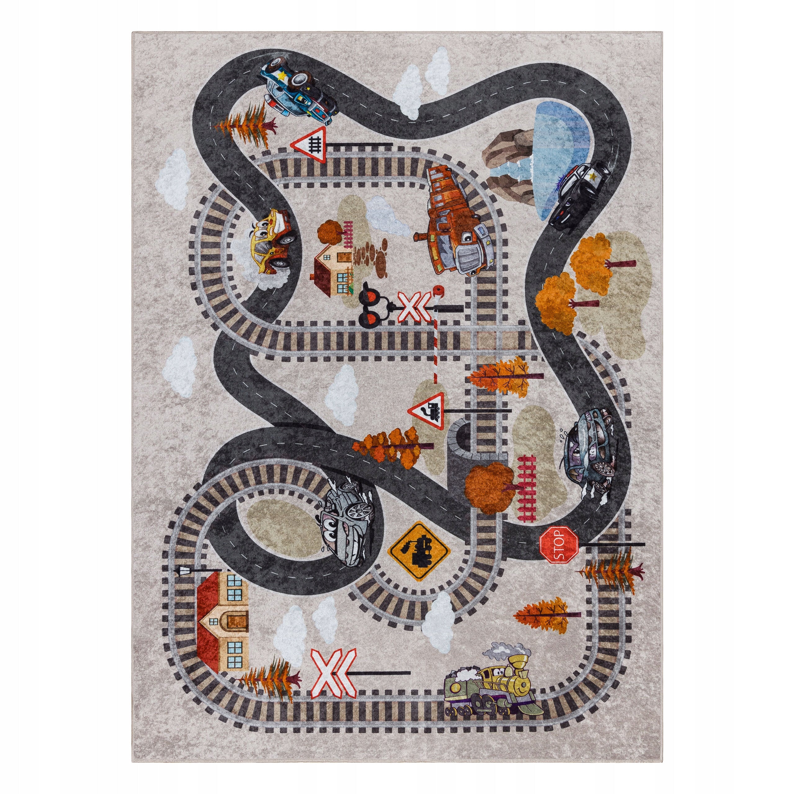 CARPET FOR WASHING ANTI-SLIP 160x220 CM TRACKS STREET JUNIOR