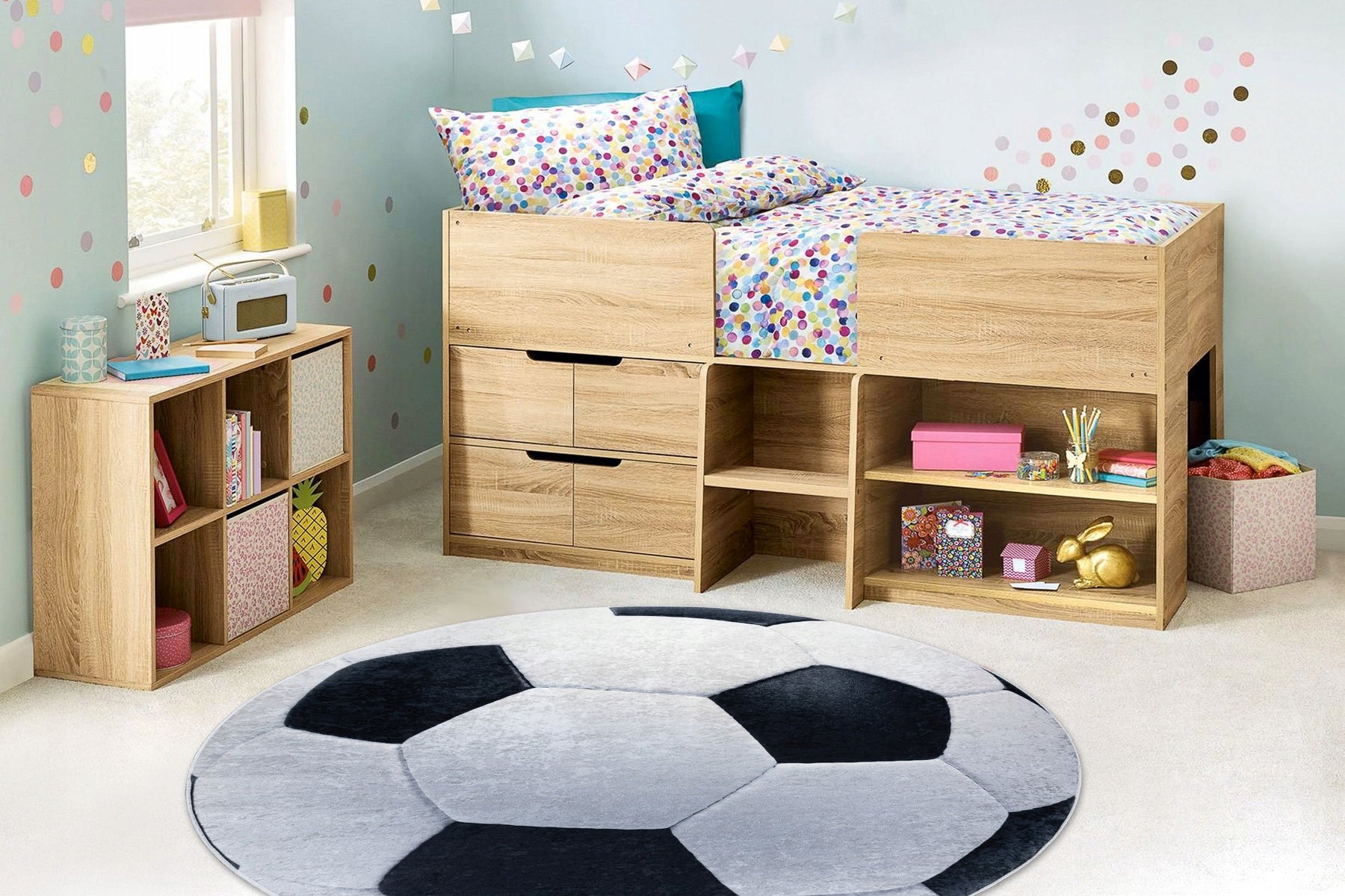 CARPET LAUNDRY BALL ANTI-SLIP CIRCLE 120 FOOTBALL Brand Dywany Łuszczów