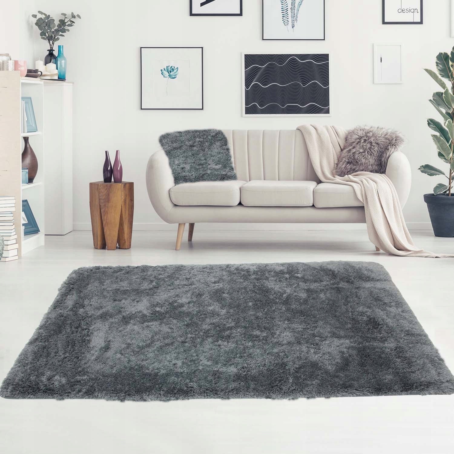 CARPET PLUSH SOFT SHAGGY ANTI-SLIP 140X200 FOR WASHING Assorted Colors Brand ELSIMONE CARPET