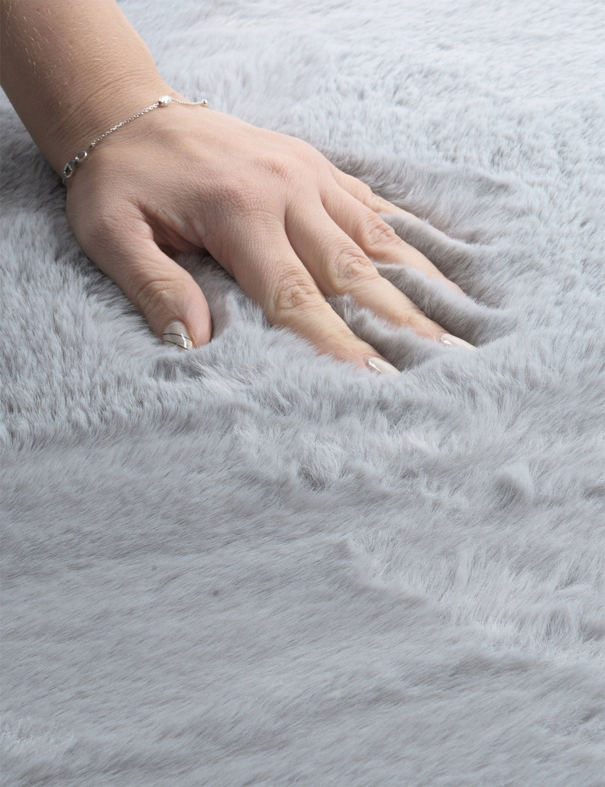 CARPET RABBIT PLUSH SOFT NICE VELVET GREY RABBIT FUR 160x230CM Packaging status original