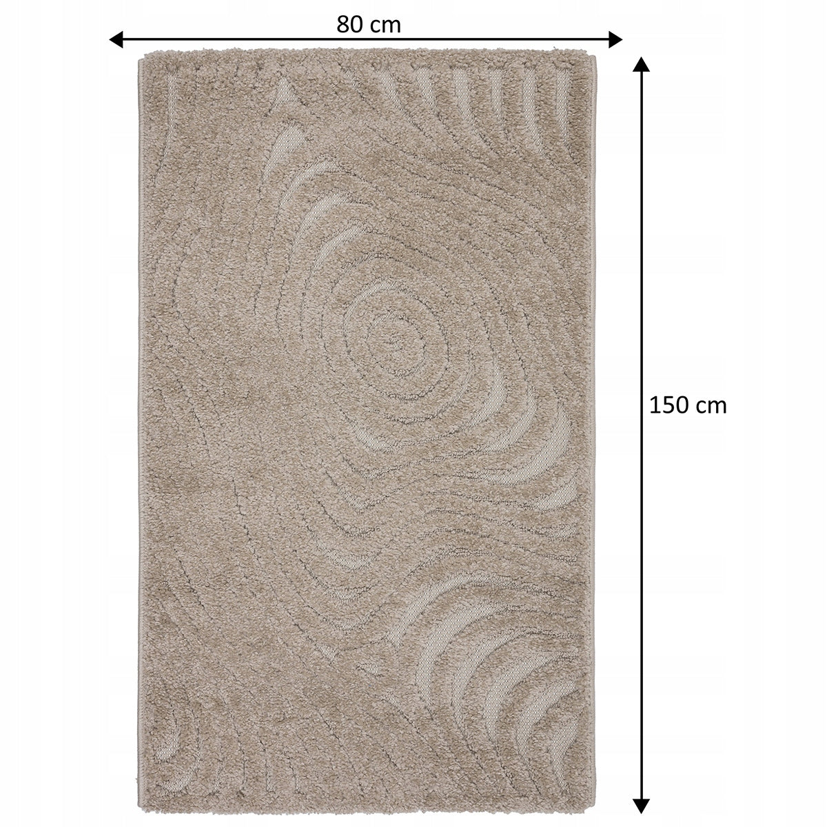 CARPET SIDEWALK BEIGE TWO-LEVEL 3D BOHO FOR BEDROOM VINTAGE 80x150CM Manufacturer code 508707
