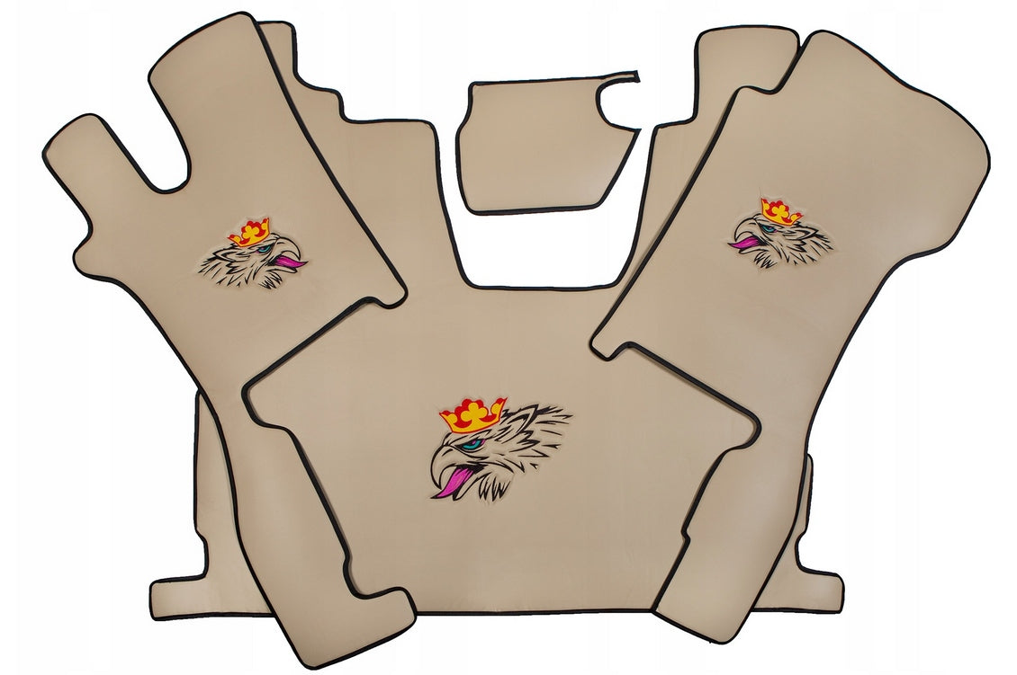 CARPET, SMOOTH MATS SCANIA R FROM 2016 3 EMBROIDERY BEIGE