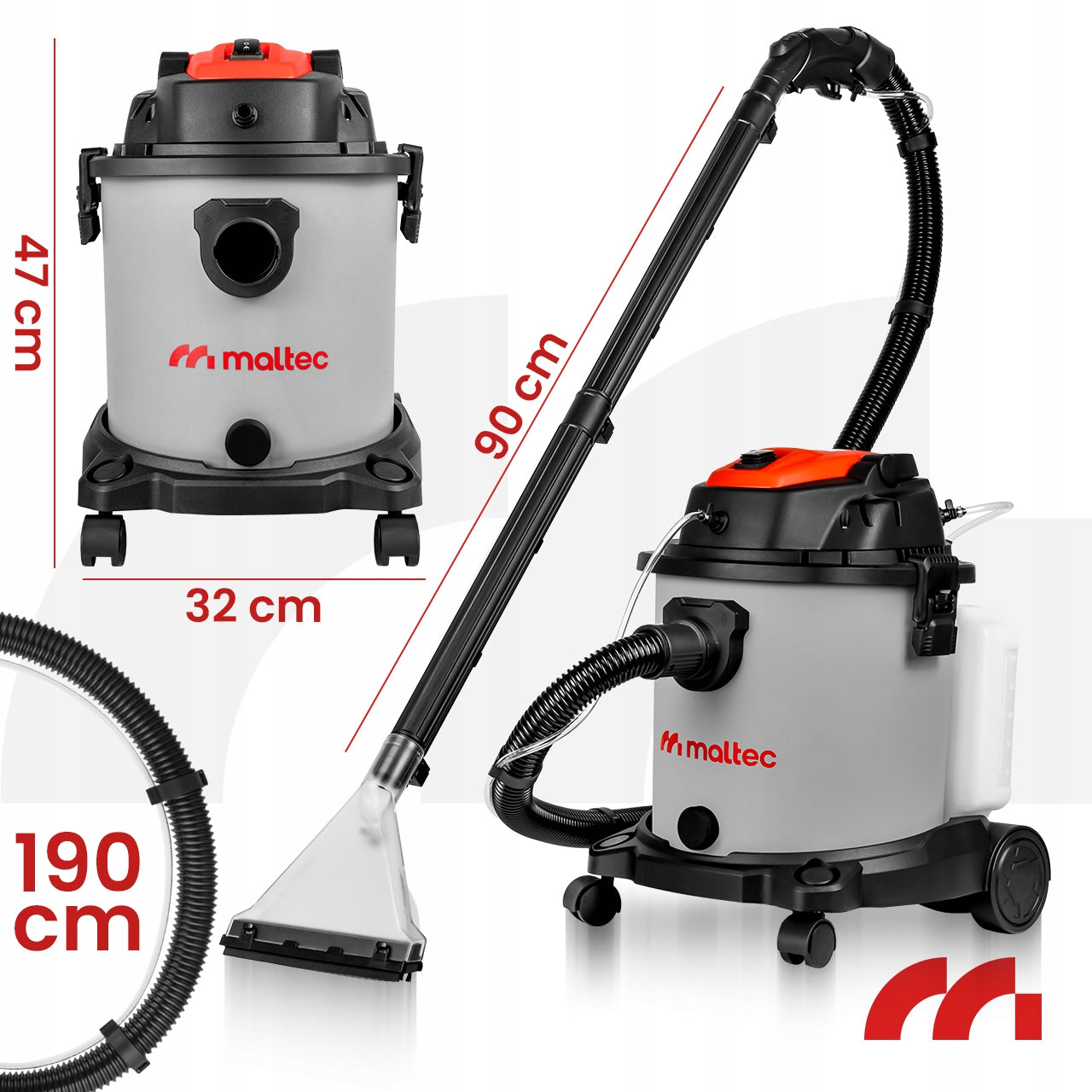 CARPET UPHOLSTERY WASHING VACUUM CLEANER NARROW SUCTION CUP 4IN1 STRONG 2200W Packaging status original