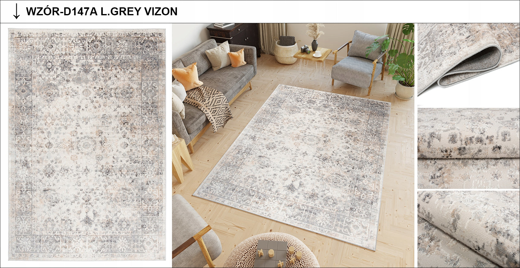 CARPET Valley 140x200 Duplex Vintage Modern Brand Dywany Chemex
