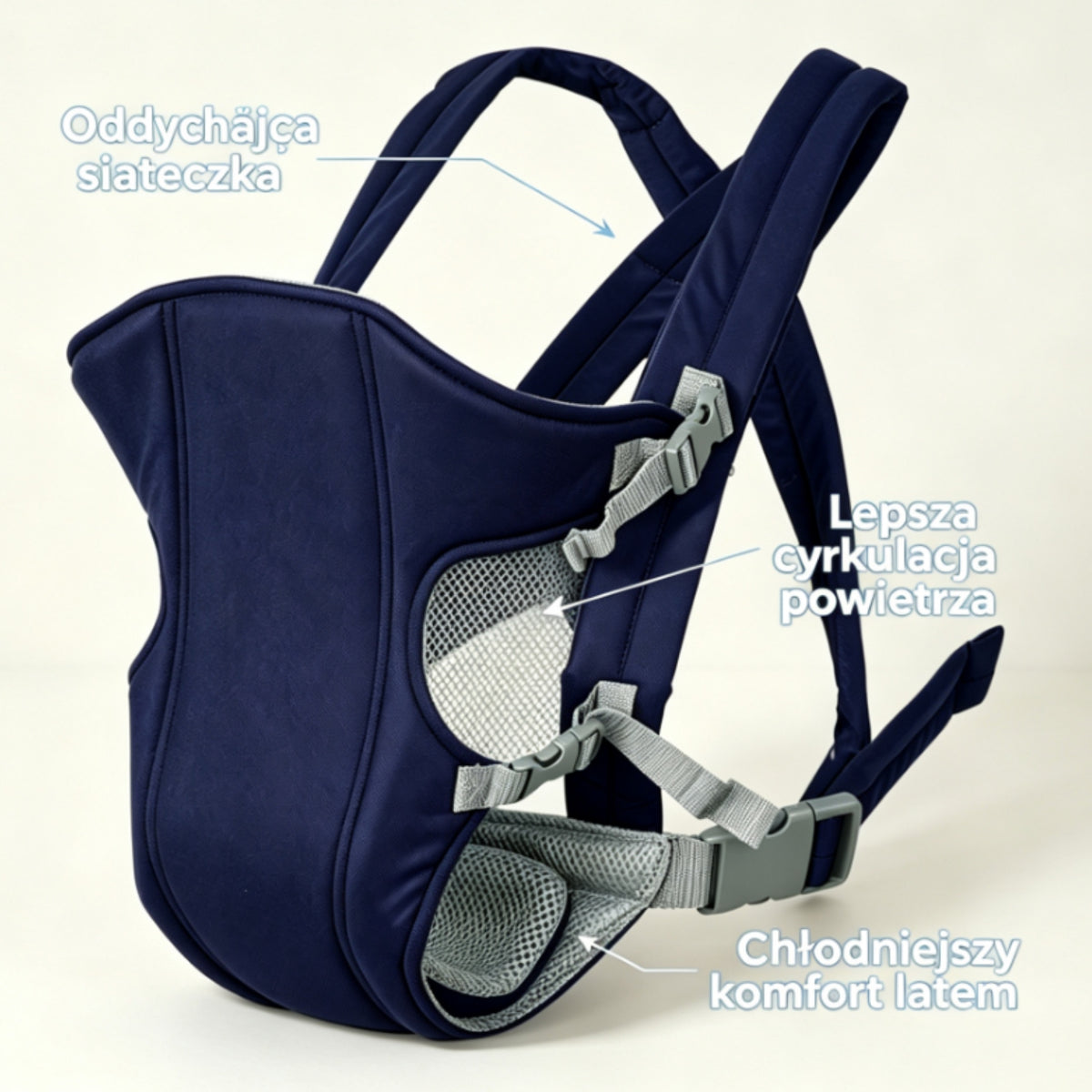 CARRIER HIP SEAT 3IN1 INFANTS AND TODDLERS BACKPACK NAVY BLUE Manufacturer code BBA00163-06