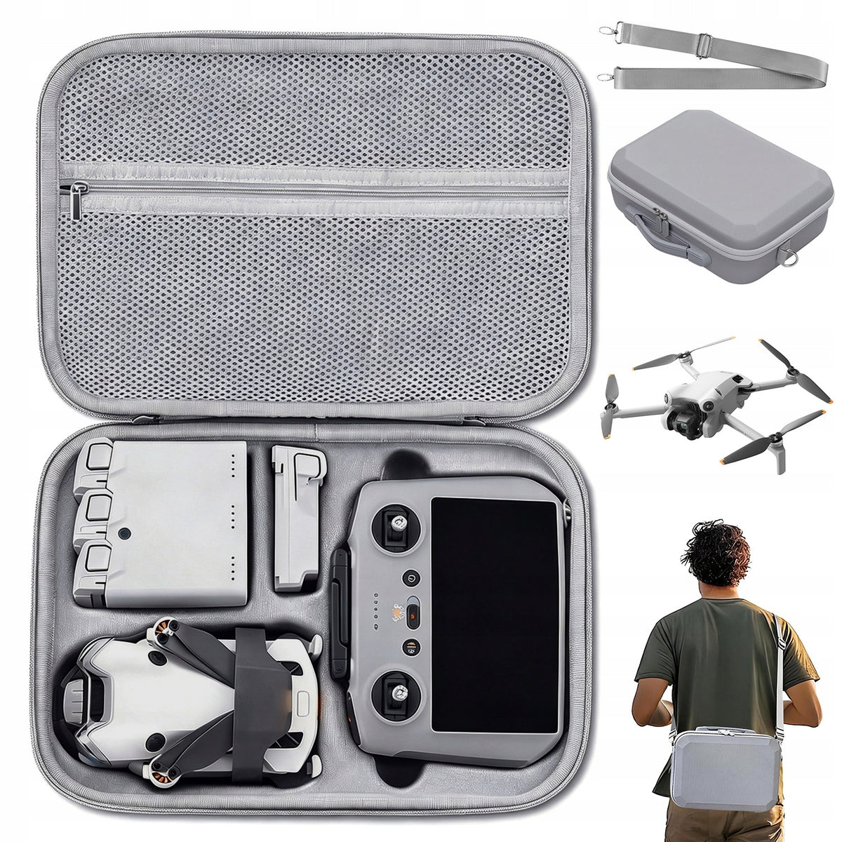 CARRY BAG DRONE CASE DJI MINI 3/4 PRO ADJUSTABLE SHOULDER STRAP
