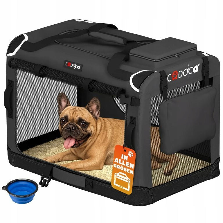 CARRYING BAG TRANSPORTER FOR CAT DOG M 60x42x44 Anthracite