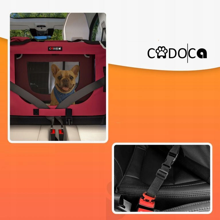 CARRYING BAG TRANSPORTER FOR CAT DOG M 60x42x44 Burgundy Manufacturer code 109434
