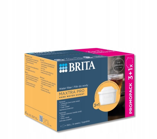 CARTRIDGE WATER FILTER BRITA MAXTRA PRO HARD WATER EXPERT FOR JUG 4 PIECES Packaging status original