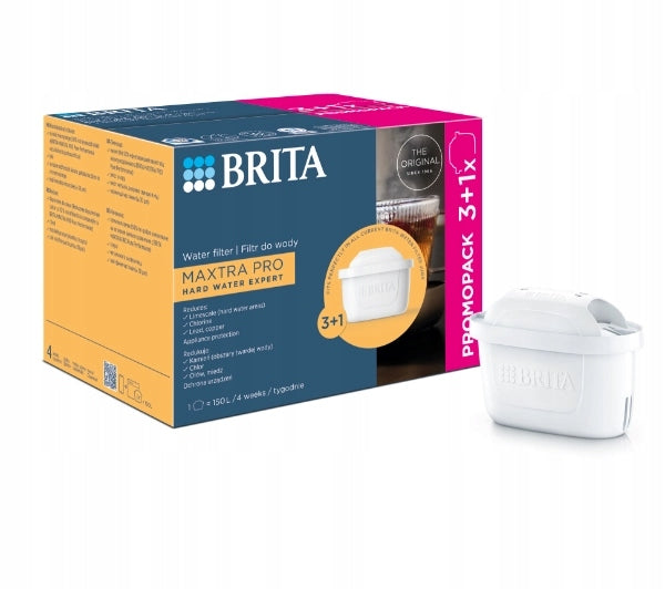 CARTRIDGE WATER FILTER BRITA MAXTRA PRO HARD WATER EXPERT FOR JUG 4 PIECES