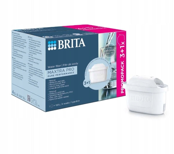 CARTRIDGE WATER FILTER BRITA MAXTRA PURE PRO PERFORMANCE FOR JUGS 4 PIECES