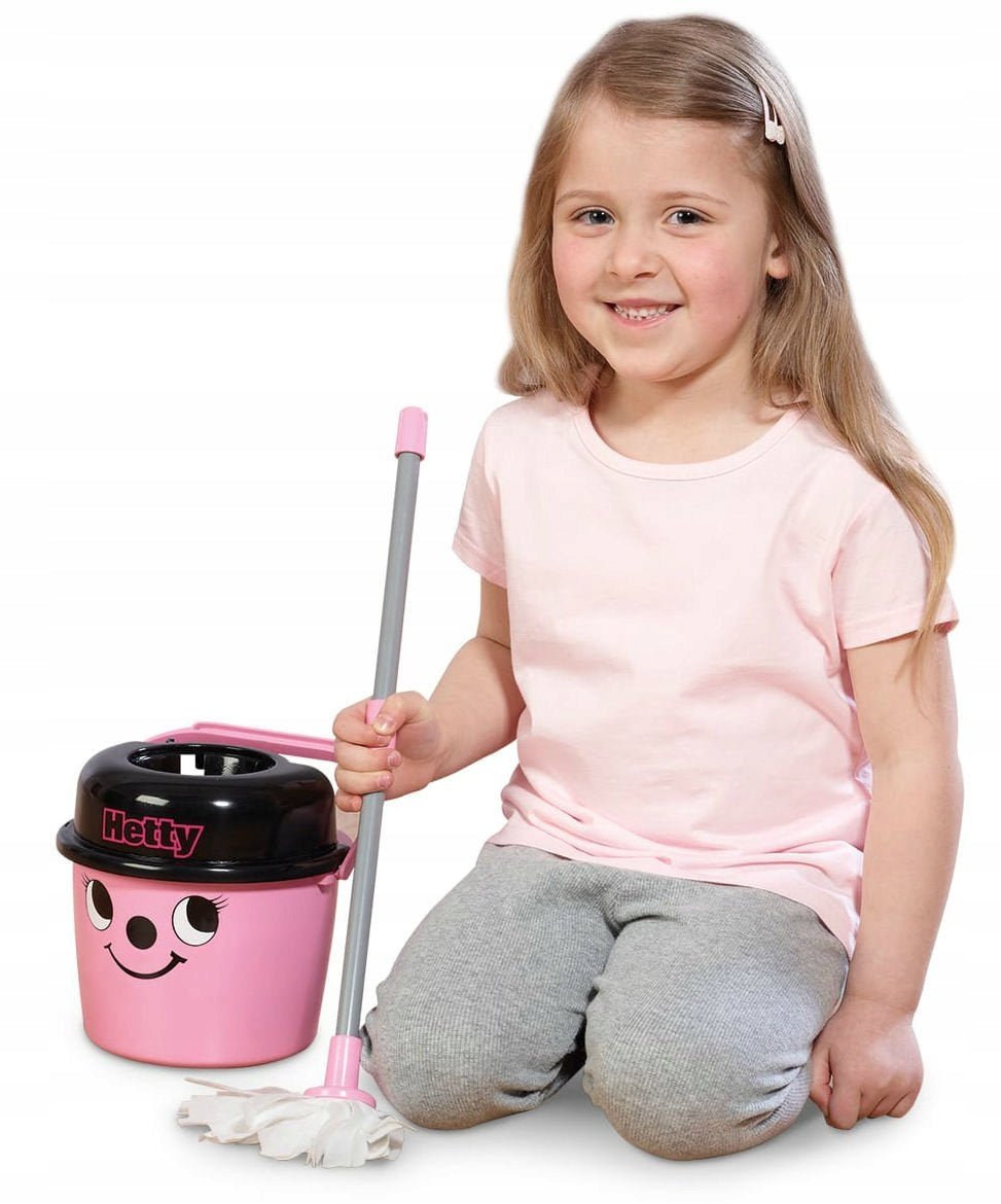 CASDON TOY MOP AND BUCKET HETTY LITTLE HELPER FOR KIDS PINK Color pink