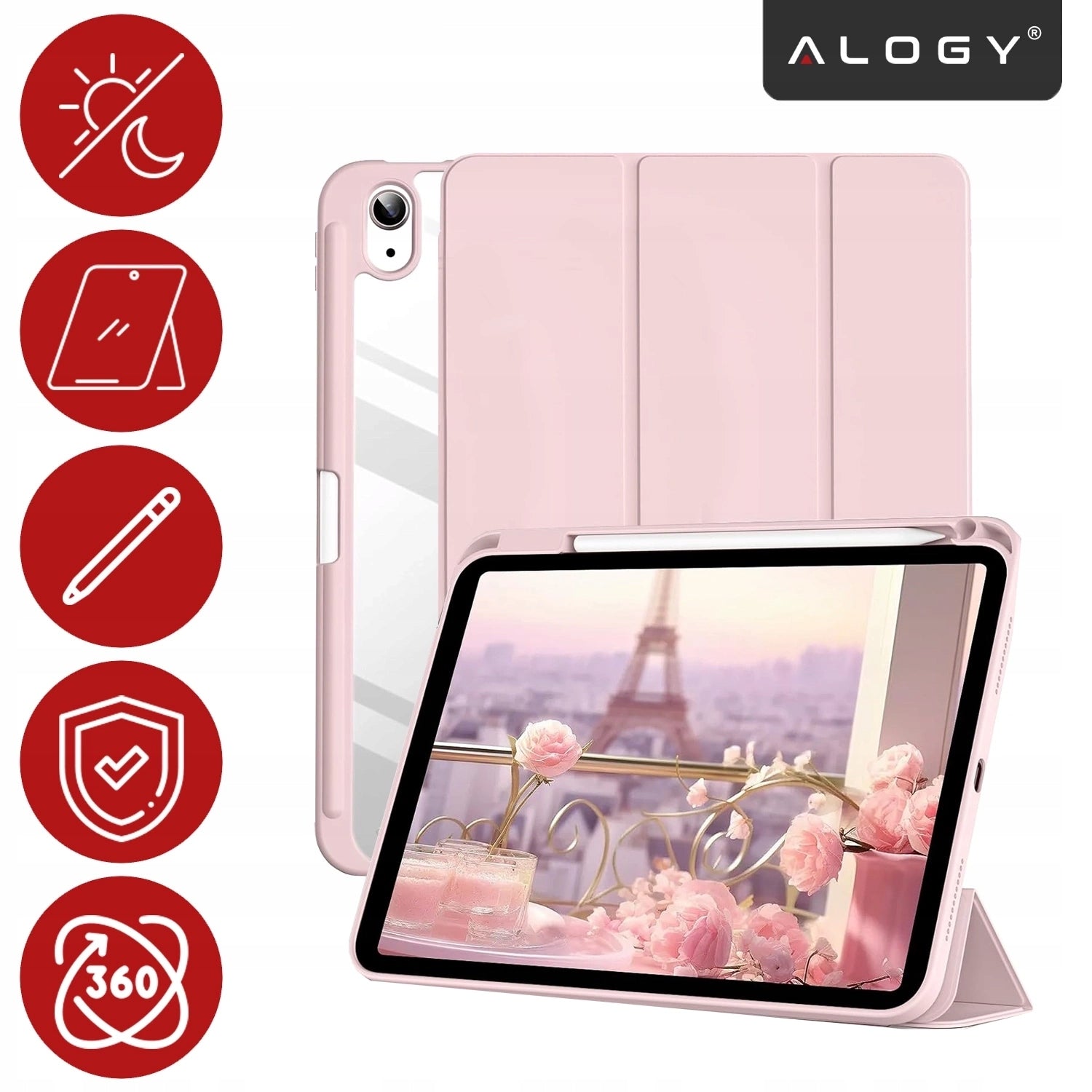 CASE FOR APPLE IPAD 10.9 10 GEN 2022 IPAD 11 A16 11 GEN 2025 PINK Manufacturer code Etui hybrydowe z miejscem na rysik 79091