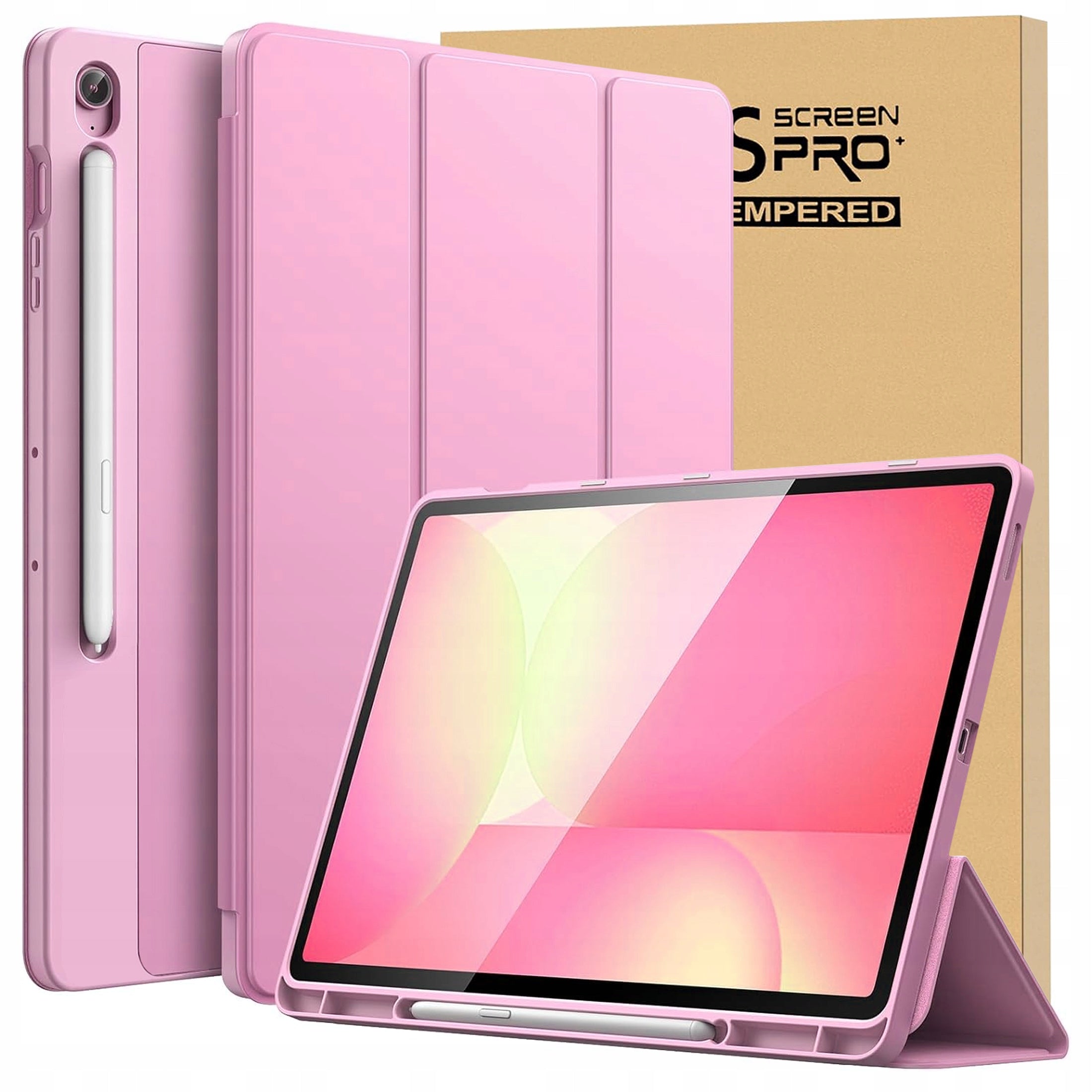 CASE FOR SAMSUNG GALAXY TAB S10 LITE / S10 FE / S9 / S9 FE + GLASS Manufacturer code IPAD10 silikonowe silicone podstawka