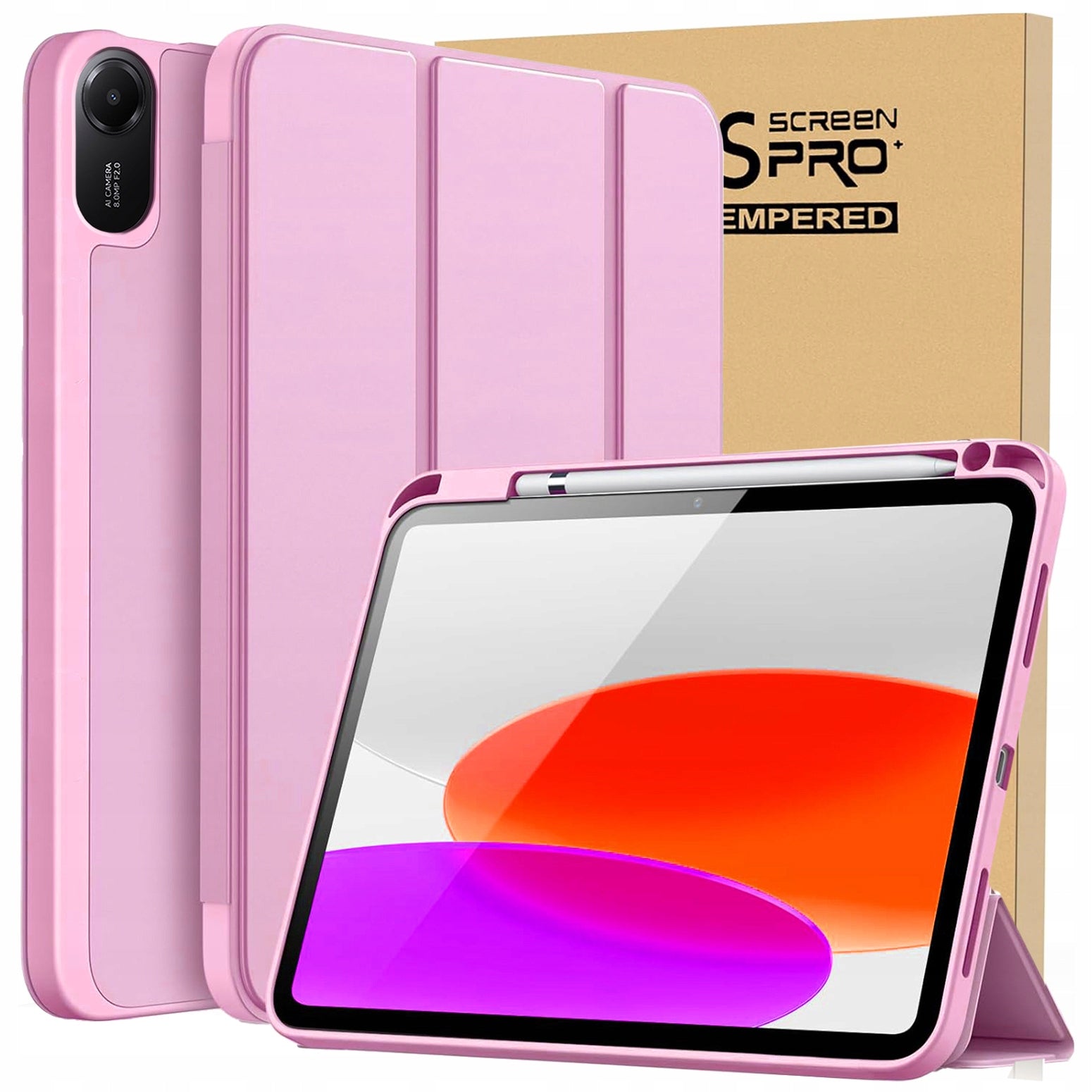 CASE FOR XIAOMI REDMI PAD 2 11" WITH FLAP CASE with Stylus Holder + GLASS Manufacturer code IPAD15 silikonowe silicone podstawka