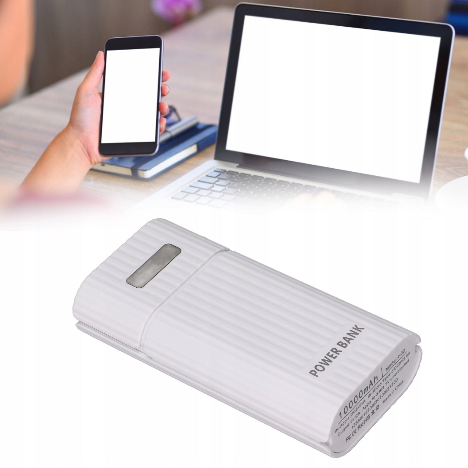 CASE POWERBANK TYPE C 5V 2A 3-PORT INPUT 18650/18700/20700 BATTERY Manufacturer code ZVXUI0430