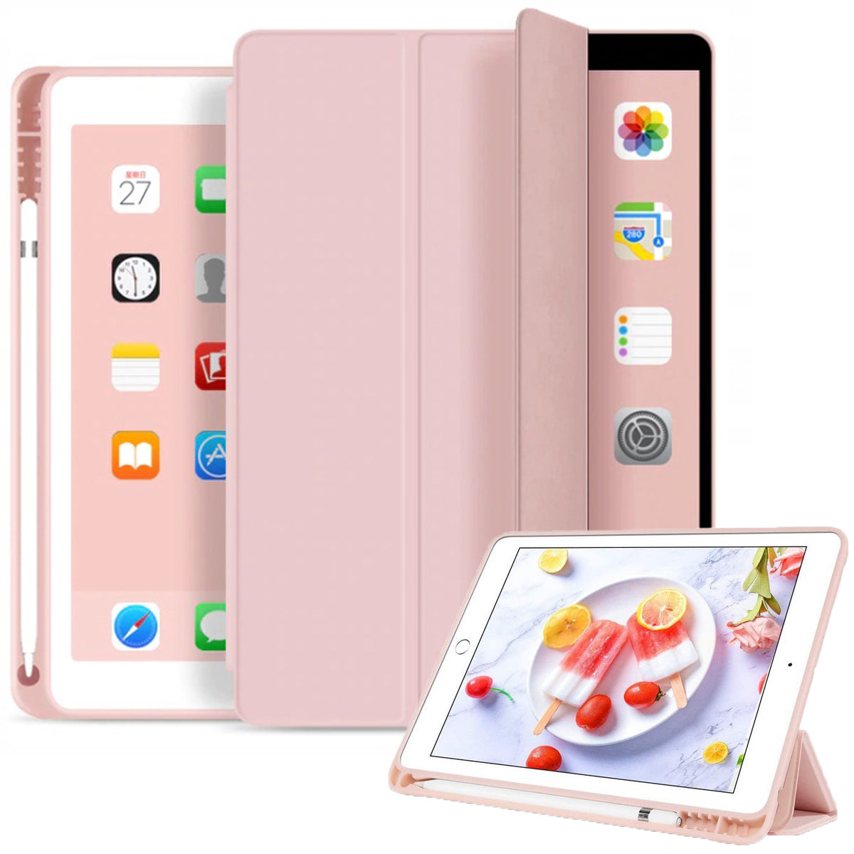 CASE SMART CASE COVER FOR APPLE IPAD 10.2 7 8 9 GEN PINK WITH FLAP