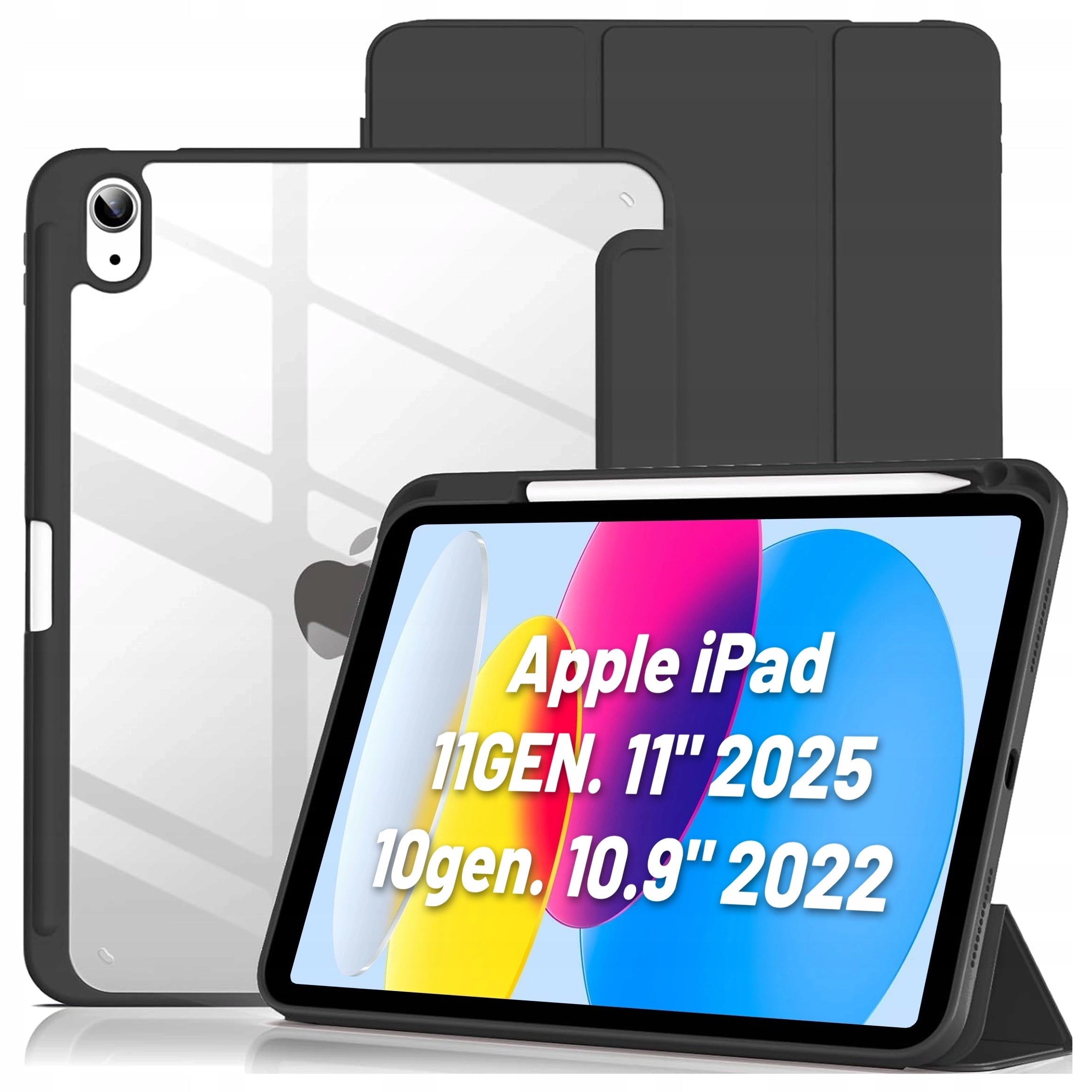 CASE SMART PENCIL IPAD 10.9 2022 IPAD 11 A16 2025 PROTECTION BLACK