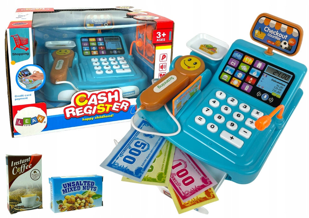 CASH REGISTER COIN SCALE BATTERY-OPERATED SCANNER `TOY FOR CHILD SOUND