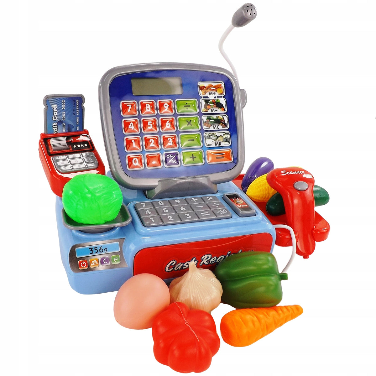 CASH REGISTER FOR CHILDREN Electronic Toy with Calculator Blue Manufacturer code 2387