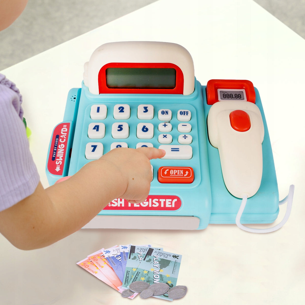 CASH REGISTER FOR CHILDREN SOUND SCANNER CALCULATOR ACCESSORIES Brand MalPlay