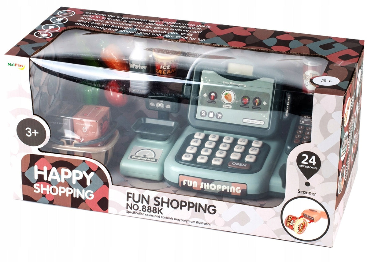 CASH REGISTER LARGE INTERACTIVE WITH DISPLAY SCANNER WEIGHT BASKET Manufacturer code 108459