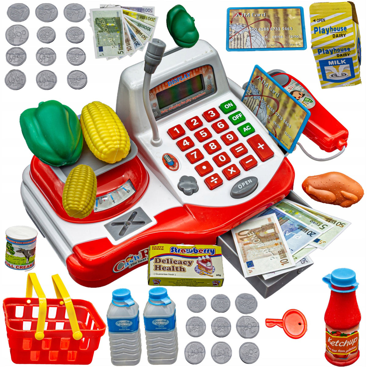 CASH REGISTER SHOP FOR CHILDREN FUN IN THE SHOP accessories products basket