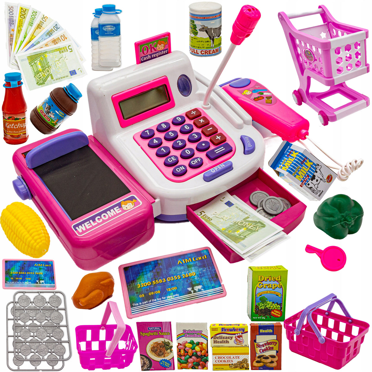 CASH REGISTER SHOP FOR CHILDREN TROLLEY ACCESSORIES