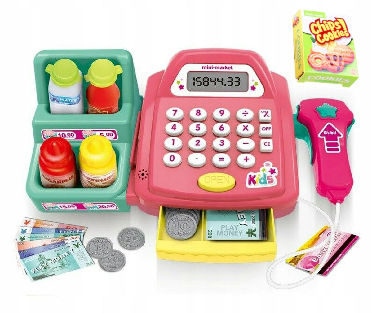 CASH REGISTER TOY CALCULATOR READER SOUND COIN FOR CHILDREN GIFT Manufacturer code L9824