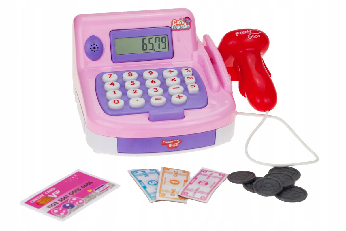 CASH REGISTER WITH SCANNER TOY SHOP FOR CHILDREN MONEY