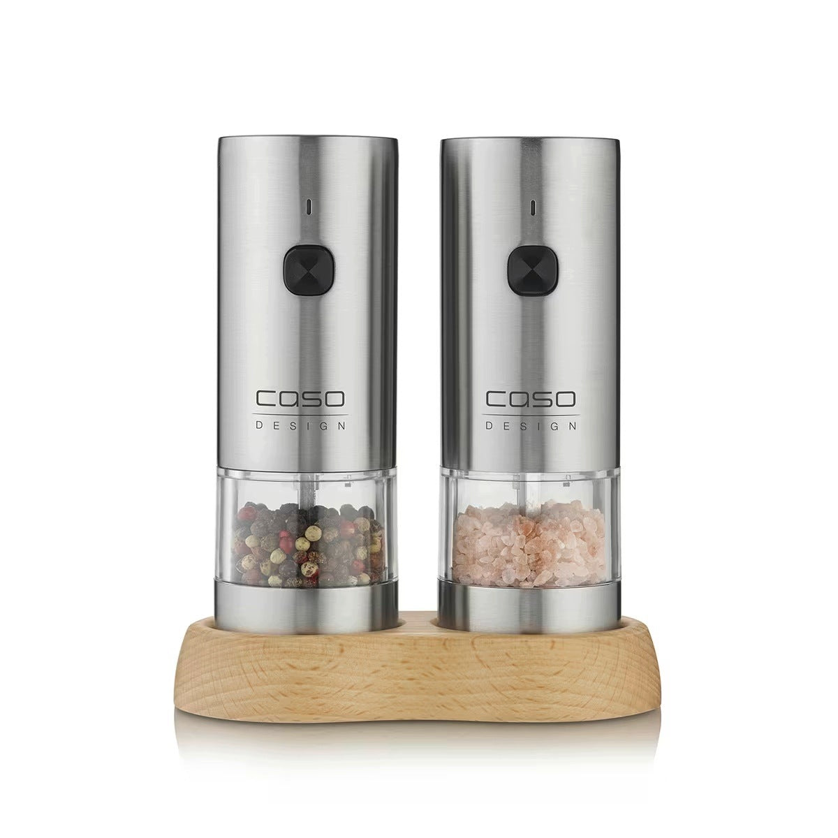 CASO SpiceDuo Electric Pepper Salt Grinders 2 Pcs USB-C LED Adjustable Packaging status original
