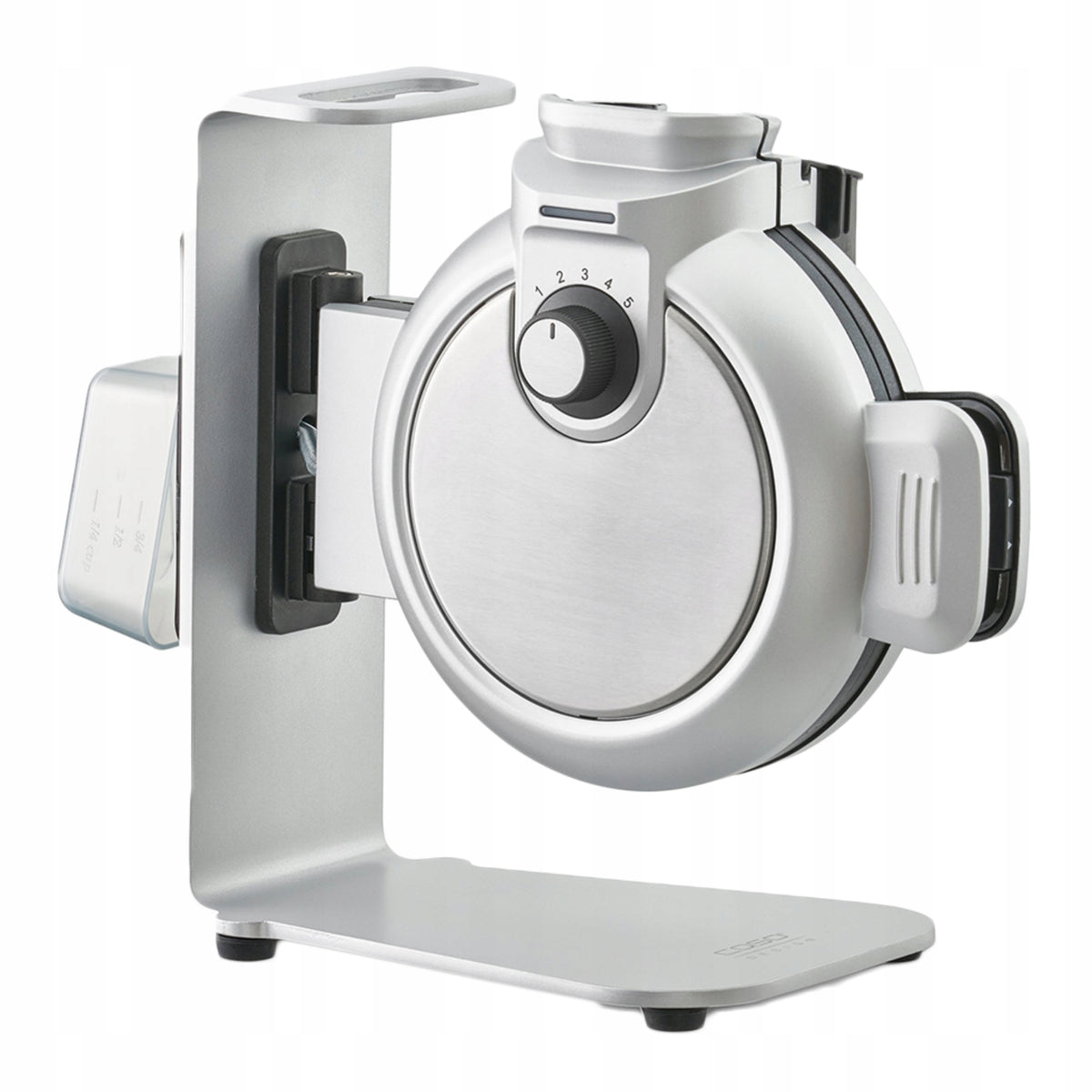 CASO WaffleUp Vertical Waffle Iron SILVER 800W Round Waffles
