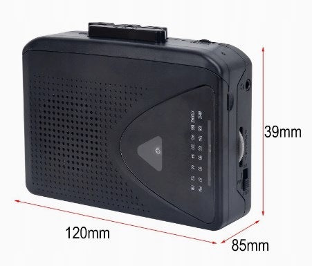 CASSETTE PLAYER PORTABLE WALKMAN AM FM BLACK Manufacturer code BOROYO
