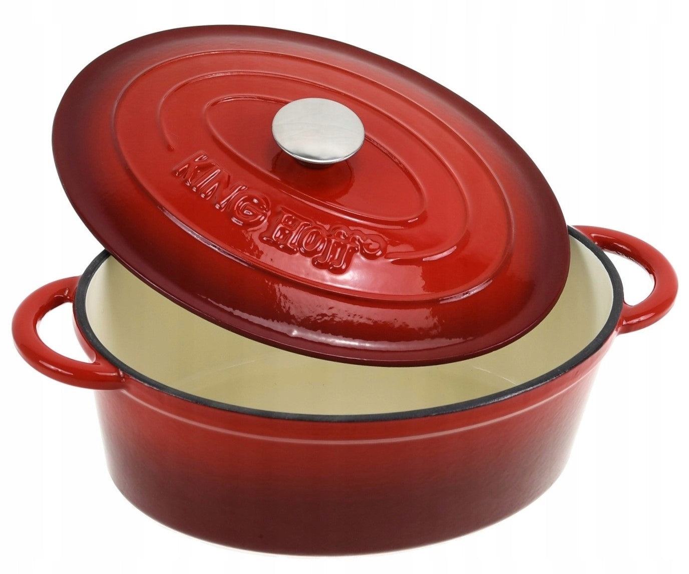 CAST IRON Enameled 4,5 L Deep Gooseberry with Lid INDUCTION GAS Manufacturer code KH-1530