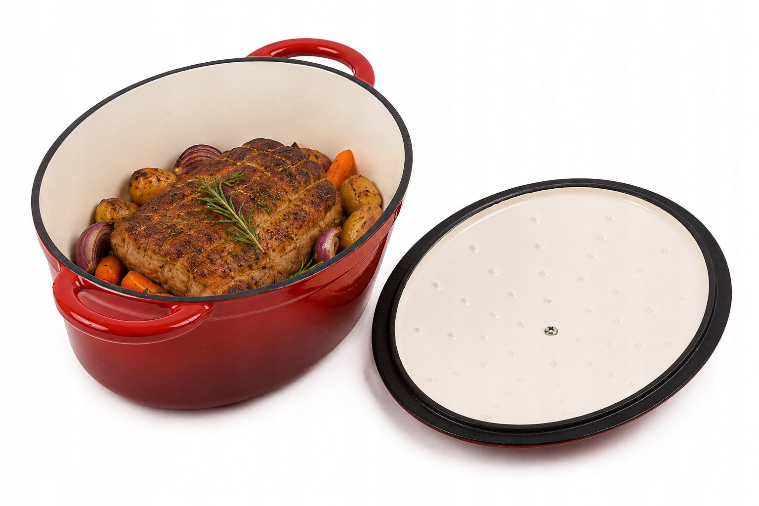 CAST IRON Enameled 4,5 L Deep Gooseberry with Lid INDUCTION GAS Packaging status original