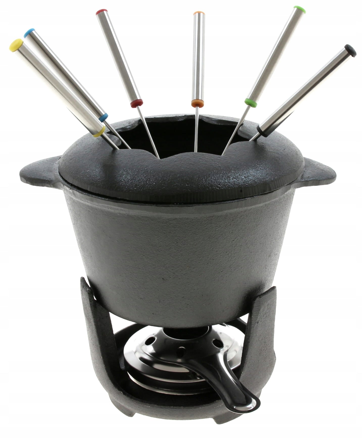 CAST IRON FONDUE SET for 6 PERSONS Founde KING Hoff